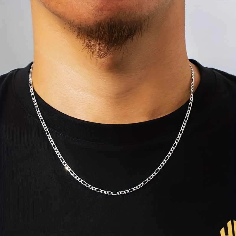 Men's Stainless Steel Cuban Chain Necklace 23 6in